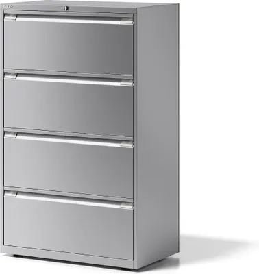 Produktbild von BISLEY Essentials Hängeregistraturschrank silber 4 Schubladen 80,0 x 47,0 x 130,0 cm