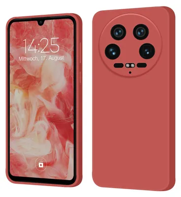 Produktbild von Hülle für Xiaomi 14 Ultra Case Cover Bumper Smartphone Softgrip Schutzhülle Farbe: Rot