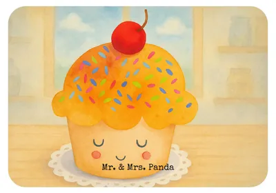 Produktbild von Mr. & Mrs. Panda magnet Cupcake Design - Weiß - Geschenk, Lustige Sprüche, Küche Spruch, Kühlschrankmagnet, Deko, Muffin, whiteboardmagnet, Motivation, Cupcakes, Wunder