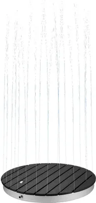 Image de HOME DELUXE Douche au sol en WPC CALIA Anthracite - ⌀ 70,5 cm | Douche au sol, douche d'extérieur, douche de jardin, douche extérieure