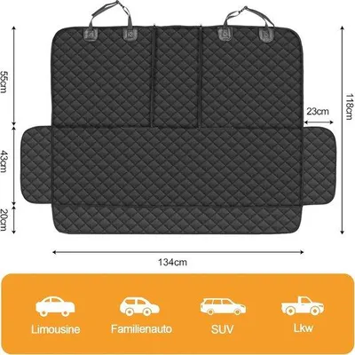 Image de Couverture imperméable pour voiture pour chiens, antidérapante, avec sangle de sécurité