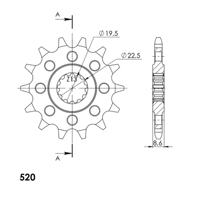Image de Ritzel Supersprox 520 - 14Z CST-1447:14