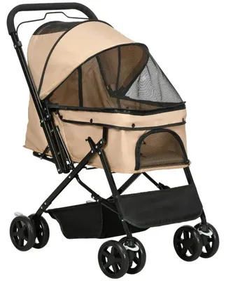 Immagine prodotto di Trasportino per cani e gatti di piccola taglia | Colore: marrone chiaro | Dimensioni: 52x76,5x95 cm