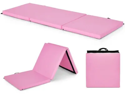 Obrázek produktu pro Skládací gymnastická žíněnka FH10093PI, 180 x 60 x 5 cm, protiskluzová, růžová