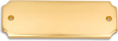 Produktbild von Metallschild »Messingschild, eckig, runde Kanten - 125 x 45 x 3 mm - Form E«, Messing, eckig, runde Kanten, Innen- und Außenbereich