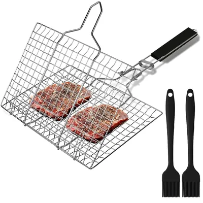 Produktbild von Edelstahl-Grillwanne mit Silikonbürsten