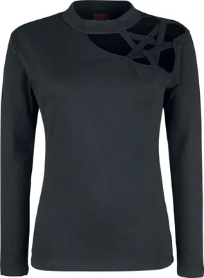 Obrázok produktu pre Spiral Langarmshirt Damen Gothic Elegance schwarz XXL