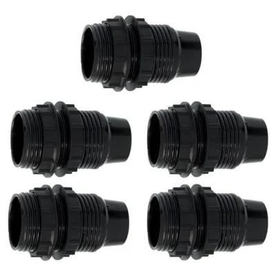 Produktbild von Lampenschirmfassung E14 schwarz mit 2 Ringen 5 Stück 60W ohne Leuchtmittel