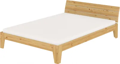 Produktbild von Doppelbett Massivholz Kiefer natur 160x200 Futonbett Ehebett Zubehör wählbar V-60.62-16Rollrost und Matratze inkl.
