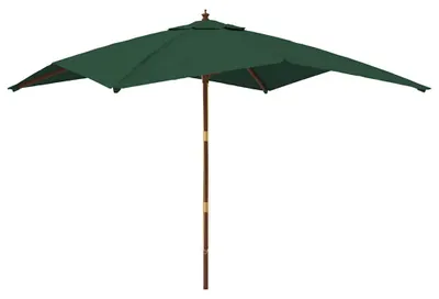 Produktbild von vidaXL Sonnenschirm mit Holzmast Grün 300x300x273 cm