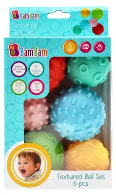 Zdjęcie produktu dla BamBam Kule Sensoryczne 6szt - Rozwój Dziecka, Nauka przez Zabawę