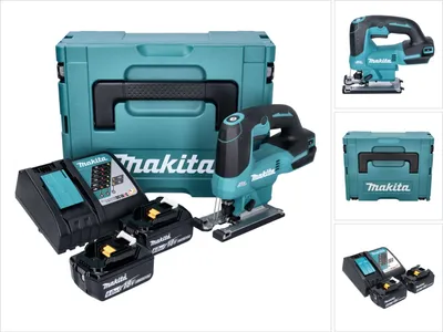 Produktbild von Makita DJV 184 RGJ Akku Pendelhub Stichsäge 18 V Brushless + 2x Akku 6,0 Ah + Ladegerät + Makpac