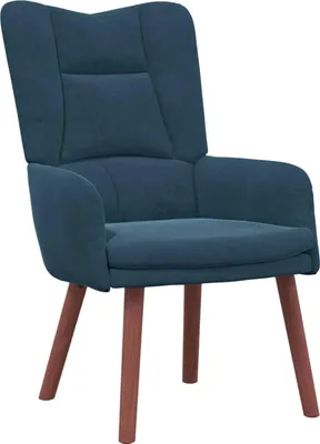 Image de fauteuil vidaXL Bleu 63 x 67 x 94 cm velours