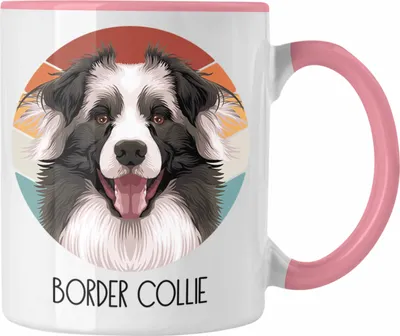 Produktbild von Trendation - Border Collies Besitzer Tasse Geschenk Lustiger Spruch Geschenkidee Border Collies Mama Papa (Rosa)