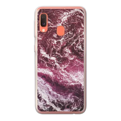 Produktbild von MuchoWow® Handyhülle Schutzhülle Hülle für Samsung Galaxy A20e Natursteine - Lila - Marmor Silikon Softcase Handy Hülle - Abdeckung