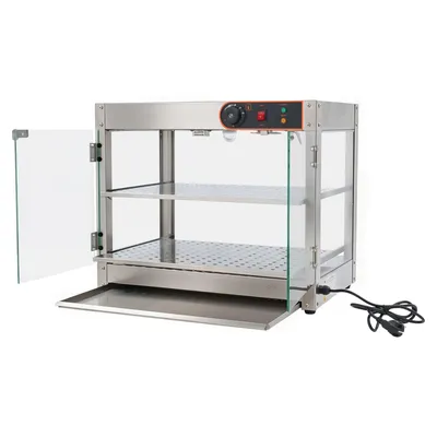 Produktbild von Lebensmittelvitrine Warmhaltevitrine Speisenwärmer Warmhaltetheke Heißetheke Aufsatzvitrine Doppelschicht