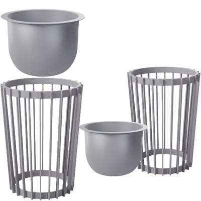 Obrázok produktu pre Stojan na kvetináč s kvetináčom 40 cm stojan na kvetináč platina