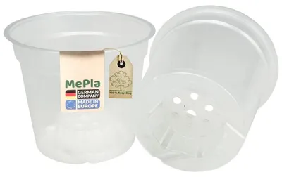 Zdjęcie produktu dla Zestaw 25 przezroczystych doniczek do roślin, idealnych do orchidei, o średnicy 12 cm