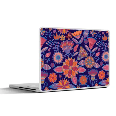 Produktbild von MuchoWow® Laptop Aufkleber Sticker Cover Schmetterling - Blumen - Muster 30x21 cm - Sticker für Laptop - Selbstklebend