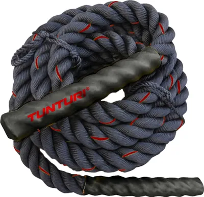 Image de Corde ondulatoire de musculation battle rope Functional Training 15m noire