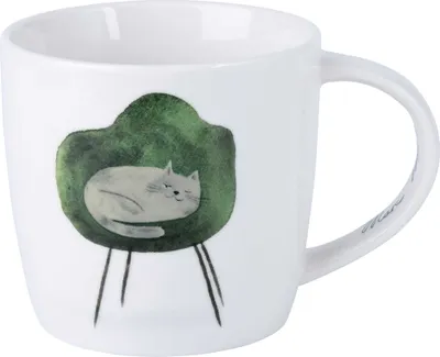 Image de FELINE FRIENDS Tasse 400 ml, One Eye Open, porcelaine, en boîte cadeau