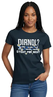 Produktbild von Spreadshirt Dirndl Ersatz | Dirndl Steht Mir Nicht Frauen T-Shirt, M, Navy