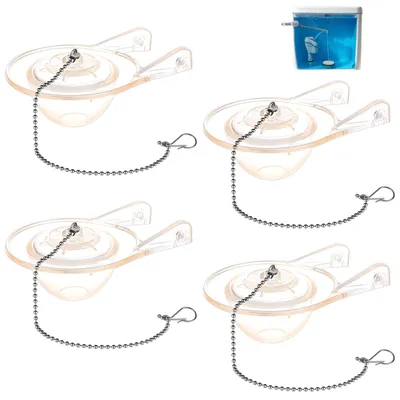 Toilettenspülventil-Dichtung 7,5 cm, 4er-Pack, transparent
