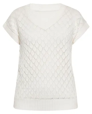 Produktbild von CALEY Damen Pullunder - Weiss, XL