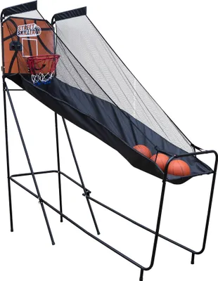 Produktbild von STREETSKILLER Basketball Arcade Game "Shootout" | 210x62x210 cm | Elektronischer Punktezähler | Inkl. 3 Basketbälle | Faltbar & platzsparend | SSK-14