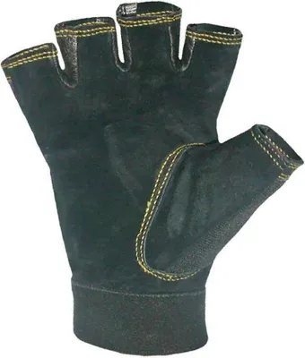 Produktbild von CAT fingerlose Handschuhe aus Leder Schwarz M