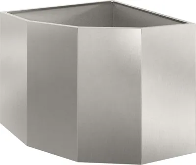Produktbild von vidaXL Eckpflanzer Silber 60 x 60 x 50 cm Edelstahl