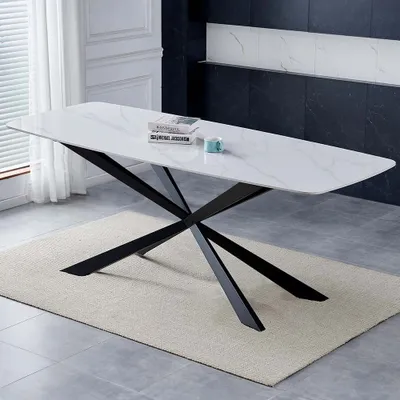 Produktbild von Milton & Oldbrook Esstisch 200 cm Leeds Keramik Weiß