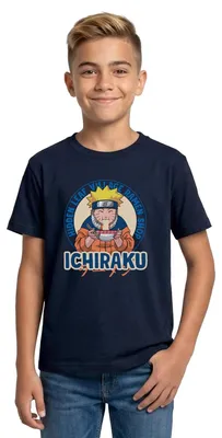 Produktbild von Spreadshirt Naruto Ichiraku Hidden Leaf Village Ramen Shop Teenager T-Shirt, 134/146 (9-11 Jahre), Navy