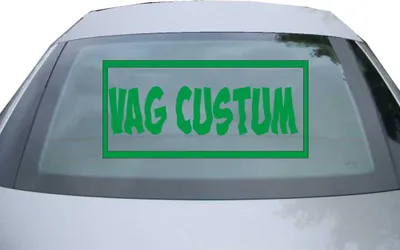 Produktbild von Indigos UG - Aufkleber Heckscheibe & Motorklappe DE6429 - grün - 600x285 mm - Vag custum - Auto Scheiben Fenster Heckklappe Tuning Racing JDM - Die cut