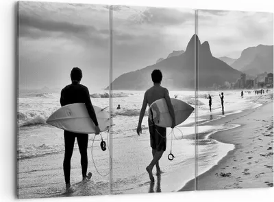 Produktbild von Bild auf Leinwand - Leinwandbild - Meer Welle Surfen - 105x70cm - Wand Bild - Wanddeko - Wandbilder - Leinwanddruck - Bilder - Kunstdruck - Wanddekoration - Leinwand bilder - Wandkunst - CE105x70-3745