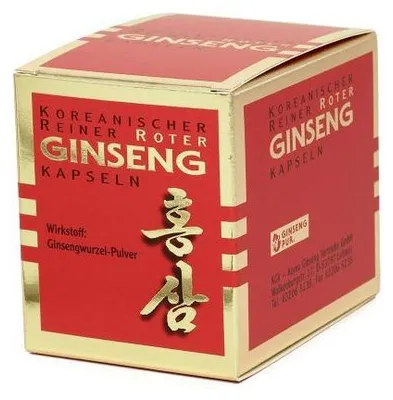 Produktbild von Koreanischer Reiner Roter Ginseng 300 mg Kapseln 100 St