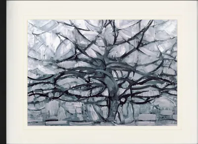 Produktbild von Piet Mondrian Gerahmtes Bild Mit Edlem Passepartout | Wand-Bilder | Im Bilderrahmen - Der Graue Baum, 1912 (60 x 80 cm)