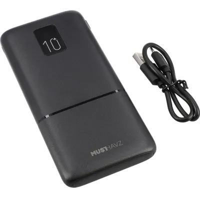 Produktbild von Musthavz Triple USB / USB-C Powerbank 10.000 mAh Power Delivery 20W - Black