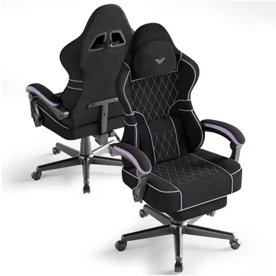 Produktbild von Arvioo Gaming Stuhl mit massagefunktion, Gaming Sessel mit Kopfstütze & Lendenkissen, Rückenlehne einstellbar, Ergonomisch Gamer stuhl für Homeoffice