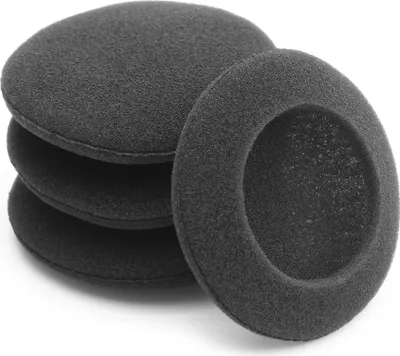 Image de 4 x Remplacement Noir Mousse Coussinets d'oreille pour Casque Écouteurs - 45mm