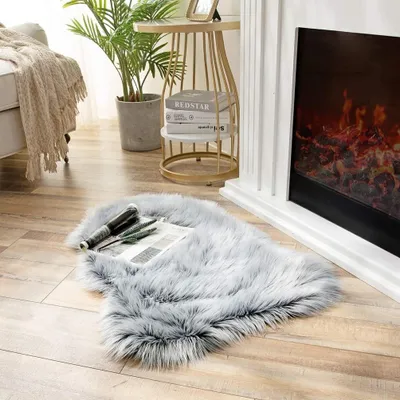Image de Omgoods - Tapis en Fourrure artificielle pour salon et chambre (75 x 120 cm)