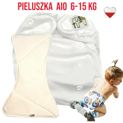 Produktbild von NappiMe AIO Pocketwindel, waschbar, aus weißem Mikrofaserfleece