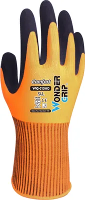 Obrázok produktu pre Wonder Grip WG-310HO Komfortné pracovné rukavice oranžové L/9 (blistrové balenie po 2 ks)