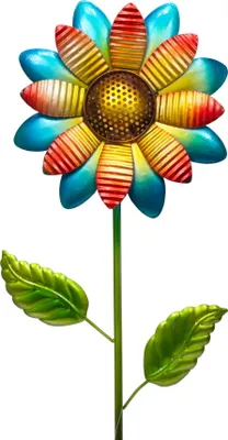 Produktbild von Gartenstecker Metall Blume Garten Beet Stecker Rosenkugel Deko Figur Skulptur