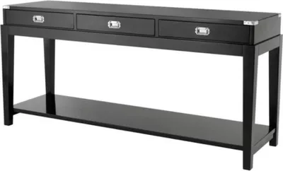 Produktbild von Casa Padrino Luxus Art Deco Birkenholz Konsole 162,5 x 47,5 x H. 76 cm - Luxus Konsole