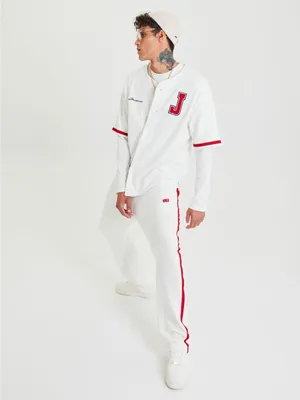 Obrázek produktu pro Sada Baseballové tričko Kalhoty Jogger Tracksuit Oversize S White
