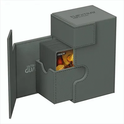 Produktbild von Ultimate Guard Flip`n`Tray 80+ XenoSkin Monocolor Grau