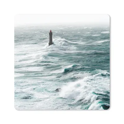 Produktbild von MuchoWow® Mauspad Mousepad Leuchtturm - Golf - Meer 20x20 cm - Mousepads - Maus Mat - Pad - Mausunterlage - Desk Mat - Bureauartikeln