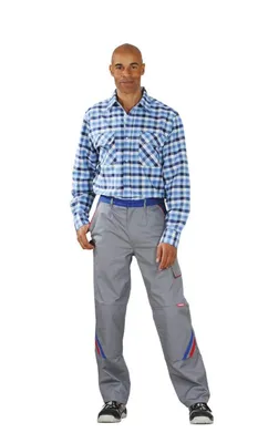 Produktbild von Planam Countryhemd langarm Gr. 43/44 blau kariert
