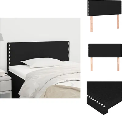 Immagine prodotto di vidaXL Testiera nera 90x5x78/88 cm in tessuto - Testate e piedi